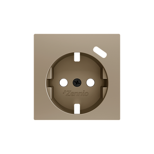 [ZEZS55CSC1USC] Zennio ZS55 - Centraalplaat 55x55mm voor schuko stopcontact met USB C (Champagne)
