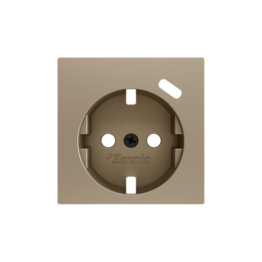 [ZEZS55CSC1USC] Zennio ZS55 - Centraalplaat 55x55mm voor schuko stopcontact met USB C (Champagne)