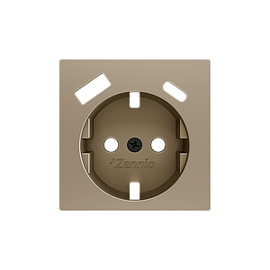 Zennio ZS55 - Cache pour base de prise Schuko avec USB C+A 55x55 mm (Champagne)