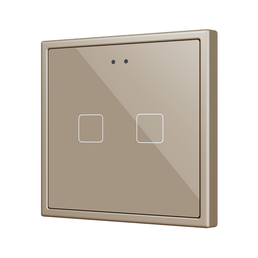 [ZEZVIF70X2C] Zennio Flat 70 X2 (Champagne)