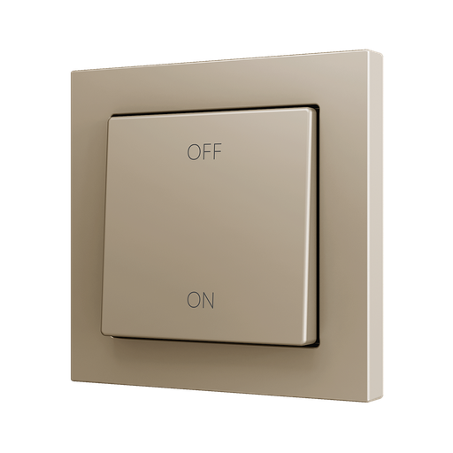 [ZEZS551PB2CC] Zennio ZS55 - Soft drukknop - enkel 2-v (Champagne - Custom) - vanaf 100 stuks