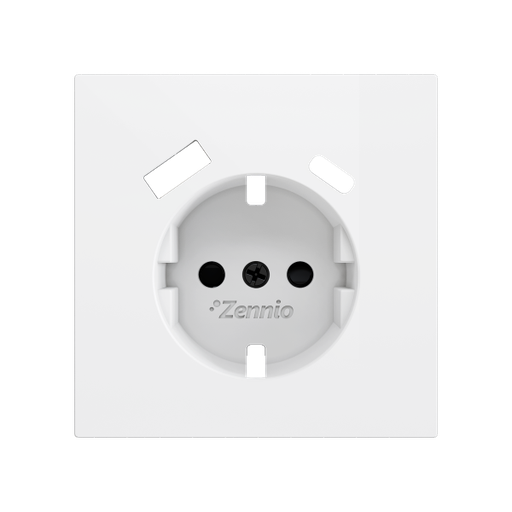 [ZEZS70CSC2USMW] Zennio ZS70 - Centraalplaat 70x70mm voor schuko stopcontact met USB C+A (Mat wit)