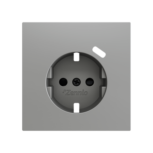 [ZEZS70CSC1USS] Zennio ZS70 - Centraalplaat 70x70mm voor schuko stopcontact met USB C (Zilver)