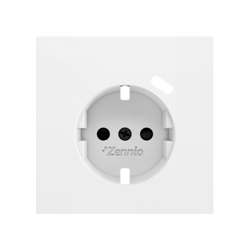 [ZEZS70CSC1USMW] Zennio ZS70 - Centraalplaat 70x70mm voor schuko stopcontact met USB C (Mat wit)
