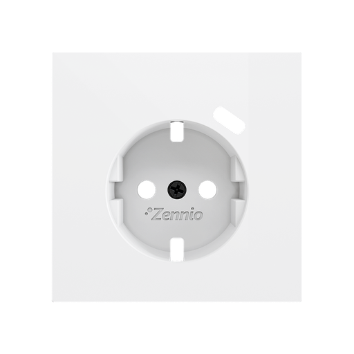 [ZEZS70CSC1USMW] Zennio ZS70 - Centraalplaat 70x70mm voor schuko stopcontact met USB C (Mat wit)