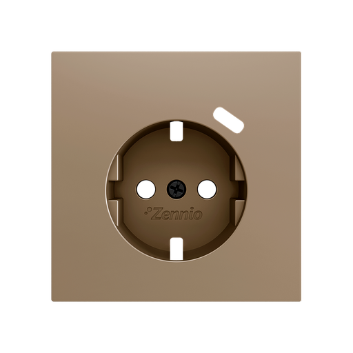 [ZEZS70CSC1USC] Zennio ZS70 - Centraalplaat 70x70mm voor schuko stopcontact met USB C (Champagne)