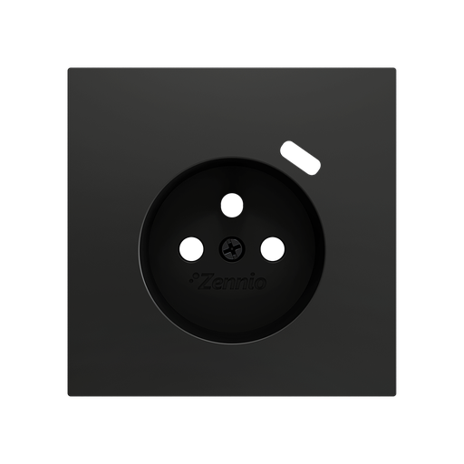 [ZEZS70CF1USA] Zennio ZS70 - Centraalplaat 70x70mm voor penaarde stopcontact met USB C (Antraciet)