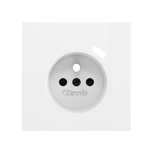 [ZEZS70CF1USMW] Zennio ZS70 - Enjoliveur 70x70mm pour prise à borne avec USB C (Blanc mat)
