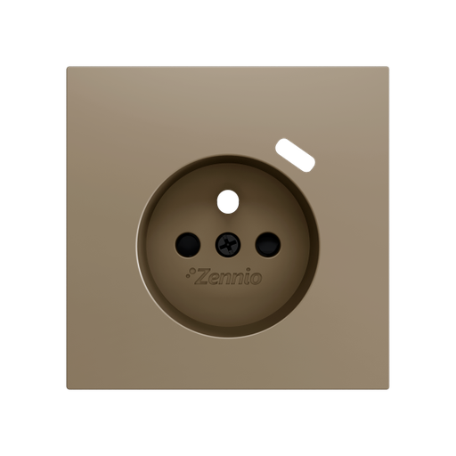 [ZEZS70CF1USC] Zennio ZS70 - Enjoliveur 70x70mm pour prise à borne avec USB C (Champagne)