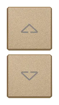 [VI22751.2.88] Vimar Eikon Exé Flat - 2 boutons (Flèches - Or satiné)