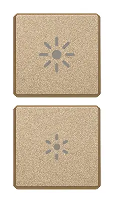 [VI22751.3.88] Vimar Eikon Exé Flat - 2 boutons (Regulation - Or satiné)