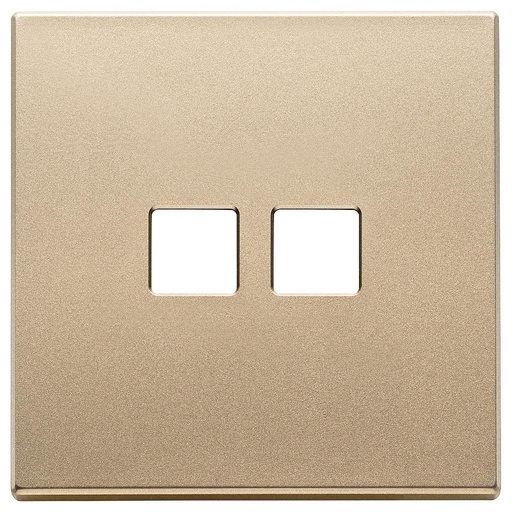 [VI22682.2.88] Vimar Eikon Exé Flat - Plaque de recouvrement 2Mx2 (Or satiné)