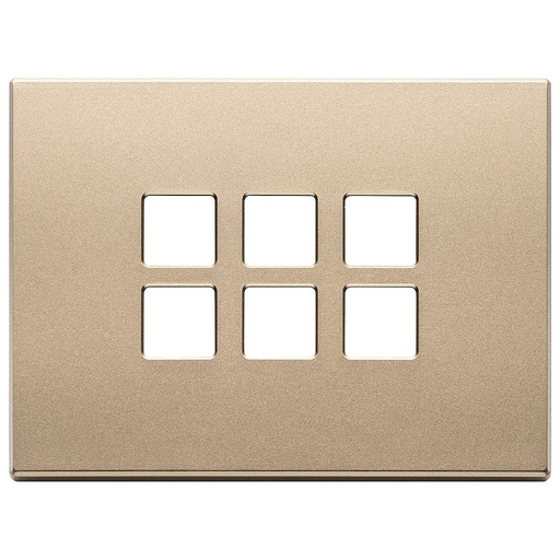 [VI22693.88] Vimar Eikon Exé Flat - Plaque de recouvrement 3Mx6 (Or satiné)
