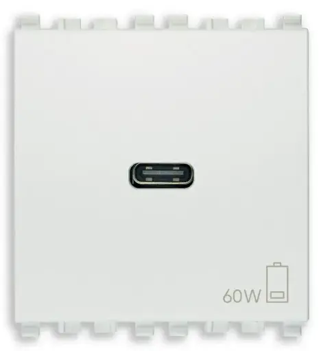 [VI20298.60.B] Vimar Eikon - Prise USB C 60W PD (blanc)