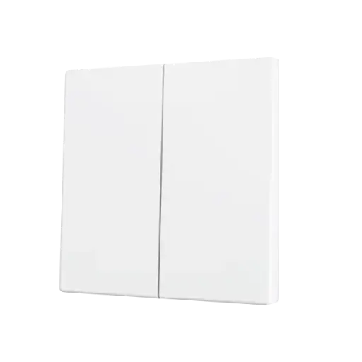 [ZEZS55CSOFT22MW] Zennio ZS55 - Touche double (appui en bas) pour bouton poussoir KNX Soft (Blanc mat)