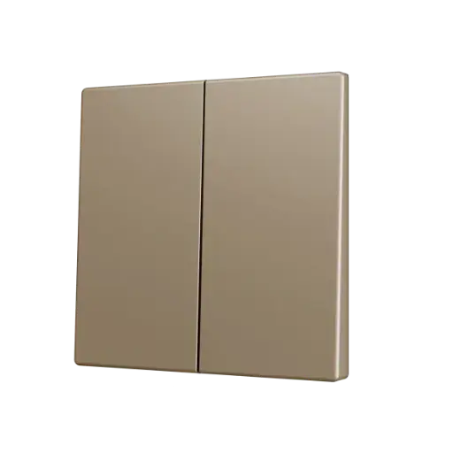 [ZEZS55CSOFT22C] Zennio ZS55 - Touche double (appui en bas) pour bouton poussoir KNX Soft (Champagne)