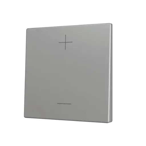 [ZEZS55CSOFT12SC] Zennio ZS55 - Touche simple (appui bas/haut) pour bouton poussoir KNX Soft - Custom  (Argent) - A partir de 100 pièces