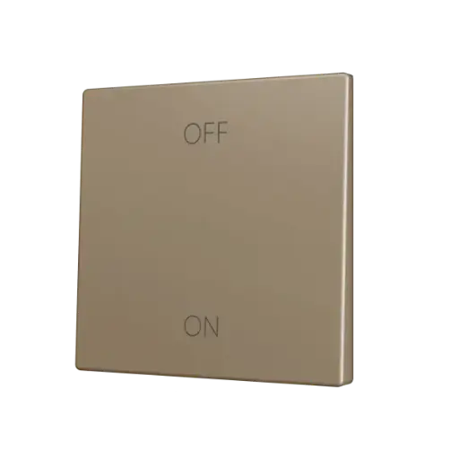 [ZEZS55CSOFT12CC] Zennio ZS55 - Touche simple (appui bas/haut) pour bouton poussoir KNX Soft - Custom (Champagne) - A partir de 100 pièces
