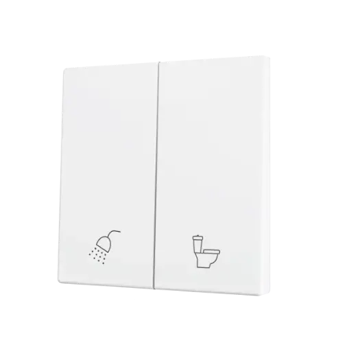 [ZEZS55CSOFT22MWC] Zennio ZS55 - Dubbele toets (neerwaarts) voor KNX Soft drukknop - Custom (Mat wit) - Vanaf 100 stuks