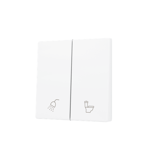 [ZEZS55CSOFT22MWC] Zennio ZS55 - Dubbele toets (neerwaarts) voor KNX Soft drukknop - Custom (Mat wit) - Vanaf 100 stuks