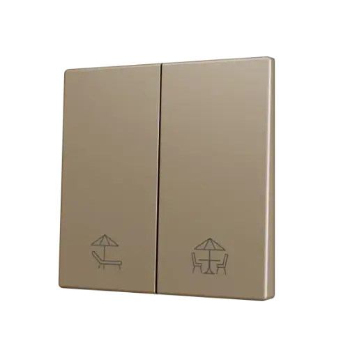 [ZEZS55CSOFT22CC] Zennio ZS55 - Dubbele toets (neerwaarts) voor KNX Soft drukknop - Custom (Champagne) - Vanaf 100 stuks