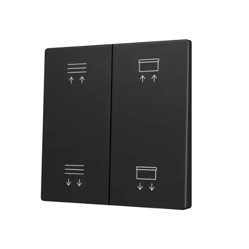 [ZEZS55CSOFT24AC] Zennio ZS55 - Dubbele toets (op/neer) voor KNX Soft drukknop - Custom (Antraciet) - Vanaf 100 stuks