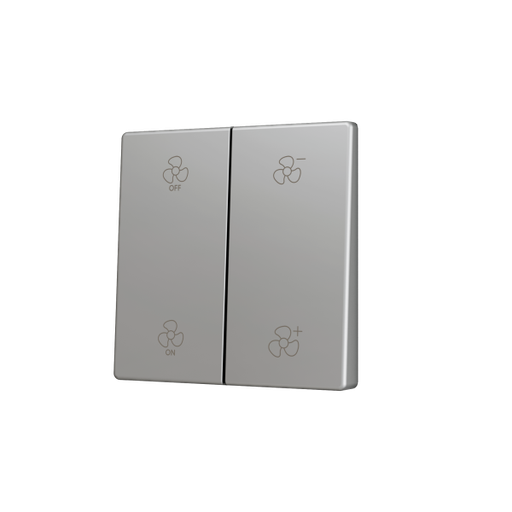 [ZEZS55CSOFT24SC] Zennio ZS55 - Dubbele toets (op/neer) voor KNX Soft drukknop - Custom (Zilver) - Vanaf 100 stuks