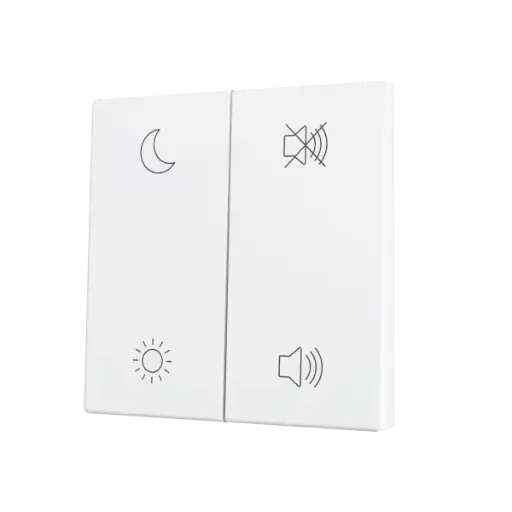 [ZEZS55CSOFT24MWC] Zennio ZS55 - Dubbele toets (op/neer) voor KNX Soft drukknop - Custom (Mat wit) - Vanaf 100 stuks
