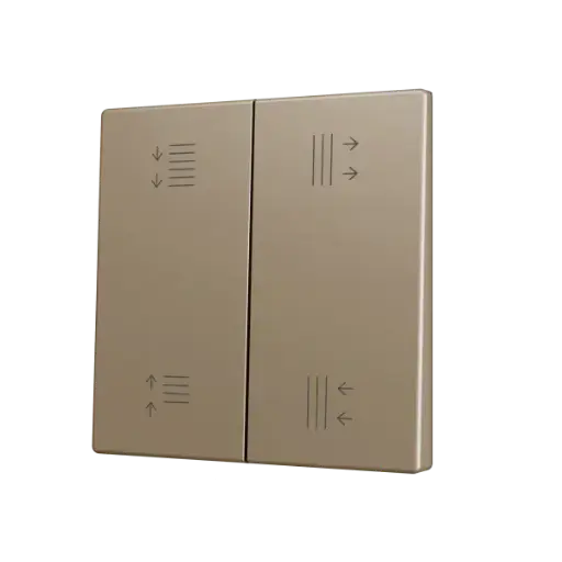 [ZEZS55CSOFT24CC] Zennio ZS55 - Touche double (appui bas/haut) pour bouton poussoir KNX Soft - Custom (Champagne) - A partir de 100 pièces