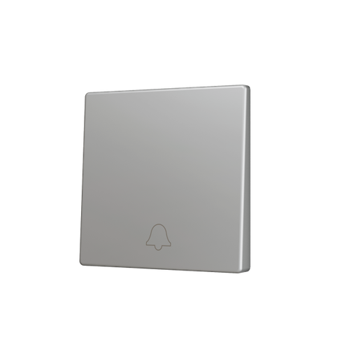 [ZEZS55CSOFT11DS] Zennio ZS55 - Enkelvoudige toets (neerwaarts) voor KNX Soft drukknop - Deurbel icoon (Zilver)