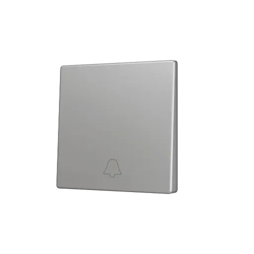 [ZEZS55CSOFT11DS] Zennio ZS55 - Touche simple (appui en bas) pour bouton poussoir KNX Soft - Icône de sonnette (Argent)
