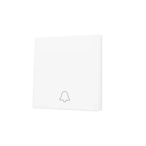 [ZEZS55CSOFT11DMW] Zennio ZS55 - Touche simple (appui en bas) pour bouton poussoir KNX Soft - Icône de sonnette (Blanc mat)