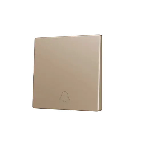 [ZEZS55CSOFT11DC] Zennio ZS55 - Touche simple (appui en bas) pour bouton poussoir KNX Soft - Icône de sonnette (Champagne)