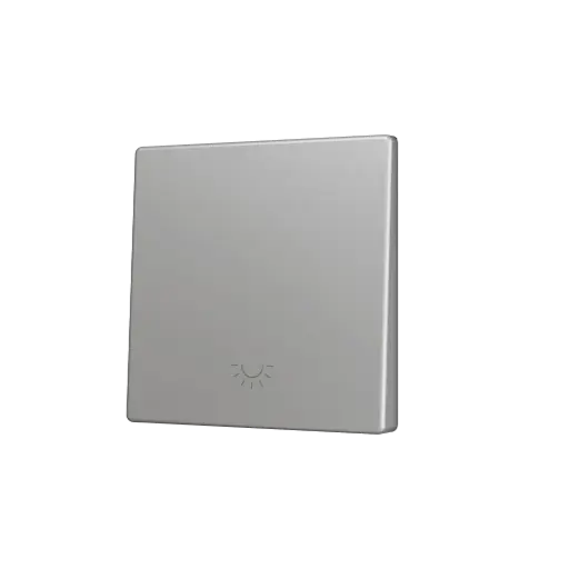 [ZEZS55CSOFT11LS] Zennio ZS55 - Touche simple (appui en bas) pour bouton poussoir KNX Soft - Icône de lumière (Argent)