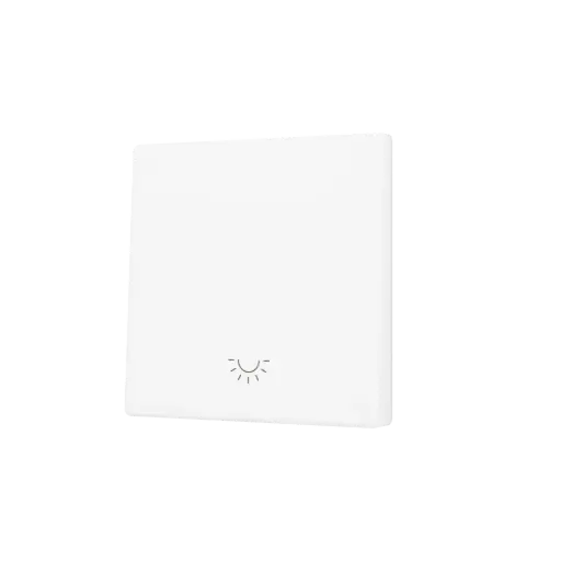 [ZEZS55CSOFT11LMW] Zennio ZS55 - Touche simple (appui en bas) pour bouton poussoir KNX Soft - Icône de lumière (Blanc mat)
