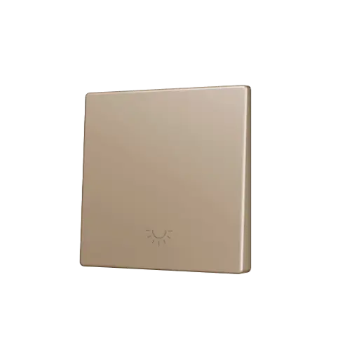 [ZEZS55CSOFT11LC] Zennio ZS55 - Touche simple (appui en bas) pour bouton poussoir KNX Soft - Icône de lumière (Champagne)