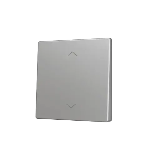 [ZEZS55CSOFT12SHS] Zennio ZS55 - Touche simple (appui bas/haut) pour bouton poussoir KNX Soft - Icône de volet (Argent)