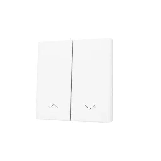 [ZEZS55CSOFT22SHMW] Zennio ZS55 - Touche double (appui en bas) pour bouton poussoir KNX Soft - Icône de volet (Blanc mat)