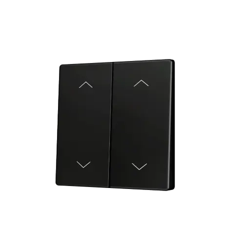 [ZEZS55CSOFT24SHA] Zennio ZS55 - Touche double (appui bas/haut) pour bouton poussoir KNX Soft - Icône de volet (Anthracite)