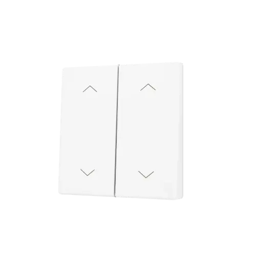[ZEZS55CSOFT24SHMW] Zennio ZS55 - Dubbele toets (op/neer) voor KNX Soft drukknop - Rolluik icoon (Mat wit)