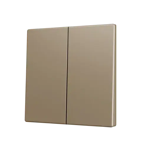 [ZEZS70CSOFT22C] Zennio ZS70 - Dubbele toets (neerwaarts) voor KNX Soft drukknop (Champagne)