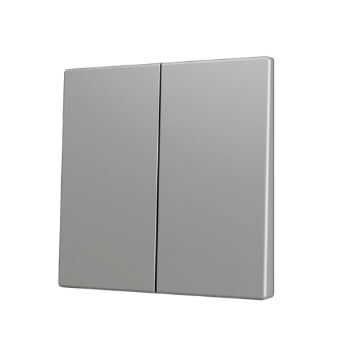 [ZEZS70CSOFT24S] Zennio ZS70 - Touche double (appui bas/haut) pour bouton poussoir KNX Soft (Argent)