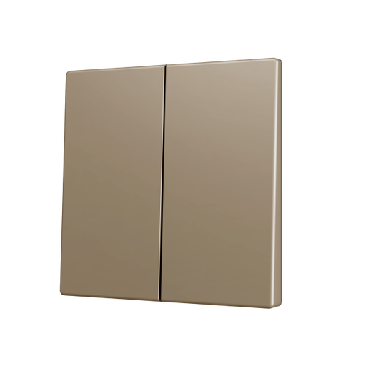 [ZEZS70CSOFT24C] Zennio ZS70 - Dubbele toets (op/neer) voor KNX Soft drukknop (Champagne)