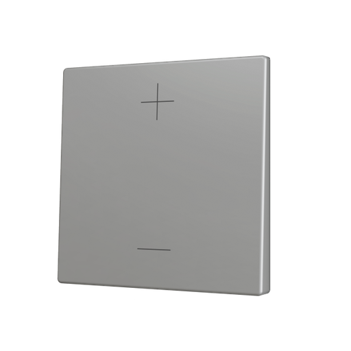 [ZEZS70CSOFT12SC] Zennio ZS70 - Enkelvoudige toets (op/neer) voor KNX Soft drukknop - Custom  (Zilver) - Vanaf 100 stuks