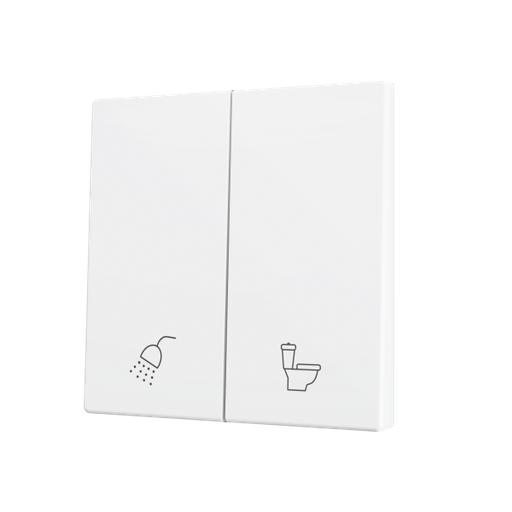 [ZEZS70CSOFT22MWC] Zennio ZS70 - Dubbele toets (neerwaarts) voor KNX Soft drukknop - Custom (Mat wit) - Vanaf 100 stuks