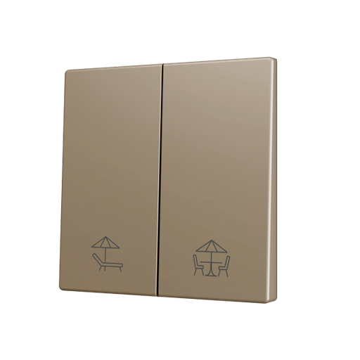 [ZEZS70CSOFT22CC] Zennio ZS70 - Dubbele toets (neerwaarts) voor KNX Soft drukknop - Custom (Champagne) - Vanaf 100 stuks