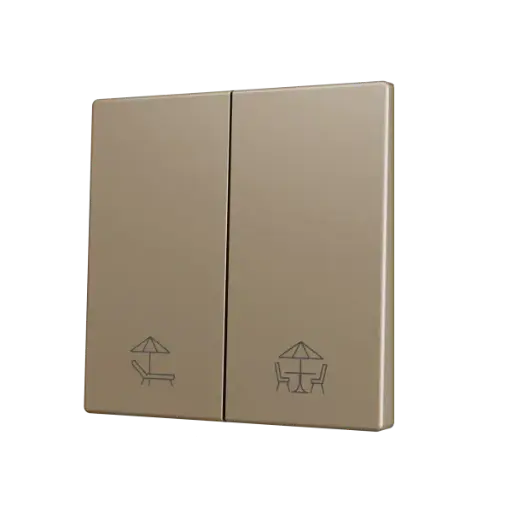 [ZEZS70CSOFT22CC] Zennio ZS70 - Touche double (appui en bas) pour bouton poussoir KNX Soft - Custom (Champagne) - A partir de 100 pièces