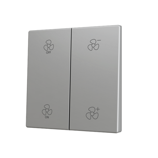 [ZEZS70CSOFT24SC] Zennio ZS70 - Dubbele toets (op/neer) voor KNX Soft drukknop - Custom (Zilver) - Vanaf 100 stuks