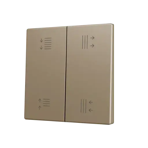 [ZEZS70CSOFT24CC] Zennio ZS70 - Dubbele toets (op/neer) voor KNX Soft drukknop - Custom (Champagne) - Vanaf 100 stuks