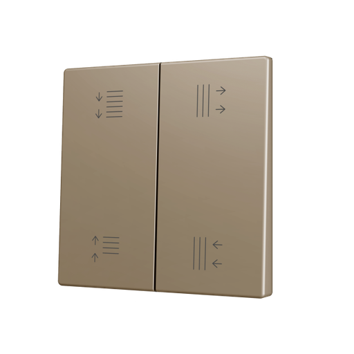 [ZEZS70CSOFT24CC] Zennio ZS70 - Touche double (appui bas/haut) pour bouton poussoir KNX Soft - Custom (Champagne) - A partir de 100 pièces